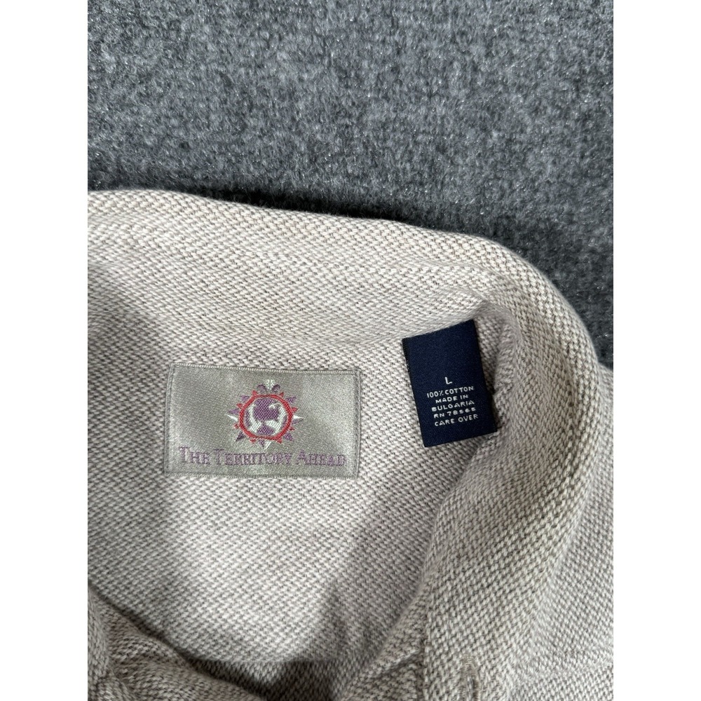 Territory Ahead Shirt Mens Large Gray Heavyweight Herringbone Stretch Casual - Picture 9 of 9